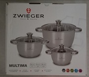 Zestaw garnków Zwieger Multima, 6 elementów, nowy, stal AISI 304