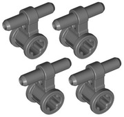 LEGO 99021 6020189 Łącznik przewodów pneumatycznych ciemnoszary - 4 szt