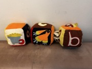 Kostka sensoryczna dla dzieci 4 szt zestaw