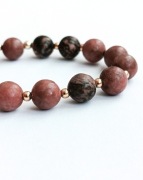 Bransoletka z Rodonitu i Hematyt