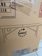 Stół ogrodowy rozkładany ogrodowy kremowy 180x70x74