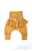 Lamama spodnie z falbanką musztarda r.74/80 6-12m