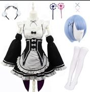 Nowy, nieużywany strój cosplay Rem Re:Zero, od ręki!