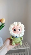 Kwiatek na szydełku handmade, dekoracja, maskotka przytulanka 