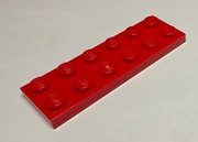 Lego 3795 płytka 2x6 czerwony - 3 sztuki !