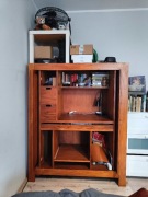 Biurko modułowe komoda szafka prawdziwe drewno akacja wiśnia 