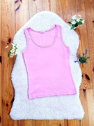 Różowa Koszulka na Ramiączkach Kobieca, Bawełniana