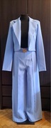 Garnitur damski elegancki niebieski baby blue S,M,L