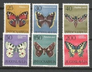 Jugosławia 1964 Mi 1069-1074 motyle**czyste