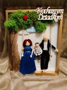 Ramki z okazji dnia babci i dziadka, prezent  makrama ramki personalizowane