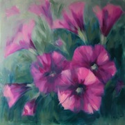 KWIATY, obraz olejny na płótnie