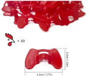 Okulary antydziobania dla kur 50 szt. bezigłowe czerwone