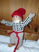 świąteczna figurka chłopca retro vintage 25 cm