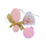 Zestaw na Dzień Kobiet, dla dziewczynki, lusterko+gumki do włosów+ zczotka 