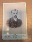 Stara fotografia Portret mężczyzny Petersburg  Cabinet Portrait 1898
