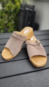 Buty drewniaki 35 36 beżowe 