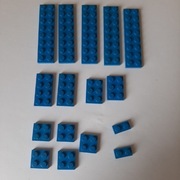 Lego Plates Płytki niebieskie 2x i 1x (16 szt)