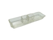 ABI Przybornik toaletowy art déco, kryształ, Czechosłowacja, lata 30.