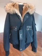 Nowa męska kurtka z naturalnym futrem rozm. 52/54 L/XL