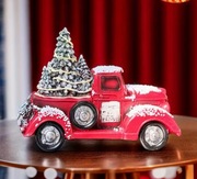 Ciężarówka z choinką czerwona 