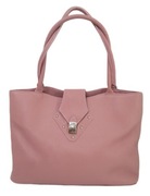 Cristina by In Pell torebka skórzana różowa shopperka skóra naturalna róż