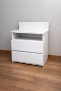 Szafka nocna biała 2 szuflady | nowoczesna | ZMONTOWANA