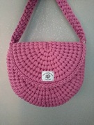 Torebka SMILE kolor wrzosowy handemade 