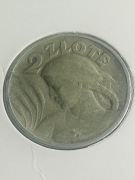 Moneta 2 zł Żniwiarka 1924r. (ODWROTKA), ŁADNA i RZADKA, połysk, stan: 2-