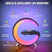 Lampka LED Ładowarka QI Głośnik RGB Gaming RADIO bluetooth podświetlana