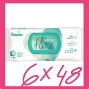 Chusteczki Nawilżane Pampers Aqua Pure 6x48 szt. 