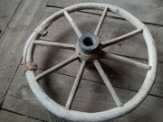 Stare koło drewniane dekoracja 