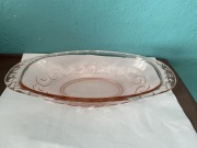 Szkło rozalinowe talerzyk półmisek art deco prl vintage