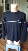 Sweter wełniany Adidas L 42/44 186 Vintage czarny 