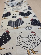 Bieżnik kury Wielkanoc, święta Nowy 182x33cm jajka kurki