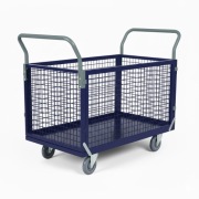 Wózek Magazynowy Metalowy z Siatki. Udźwig 500kg | DŁ 100cm SZER 70 cm