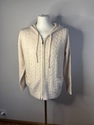 Śmietankowy sweter z kapturem rozsuwany FAT FACE 42/44