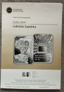 Folder - Ogłoszenie do srebrnej monety 20 zł GABRIELA ZAPOLSKA 
