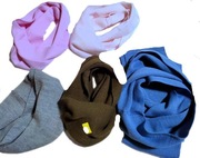 Komin szalik dziecko z acryliku jesień zima 116/15cm wyprzedaż 