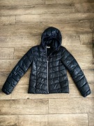 Kurtka puchowa H&M 170 ciemny brąz.