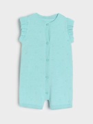 Rompers Sinsay 62 bawełna dzianina turkus rampers body