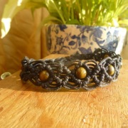 Czarna bransoletka markama koraliki