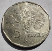 SESZELE 5 Rupees 1982 okołoMENNICZA