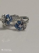 Kolczyki niebieskie bratki. S925