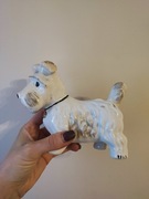 Pies figurka terier west porcelana Rumunia Alba Julia