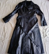 Płaszcz midi skóra naturalna vintage M 