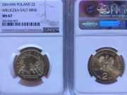 2 ZŁ 2001 WIELICZKA  NGC MS67 ! 2 MAX RZADKOŚĆ
