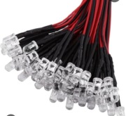 50 SZT 3 /5 MM DIODA LED DC 9-12V KOLOR  POMARANCZOWY