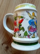 KUFEL DO PIWA TAŃCE  PORCELANA JLMENAU GDR