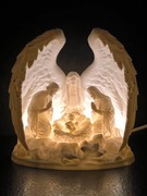 Szopka Bożonarodzeniowa Figurka 3d Led Ciepły lub RGB Lampka Lampa 15cm