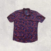 Primark kolorowa koszula hawajska w listki L 100% cotton